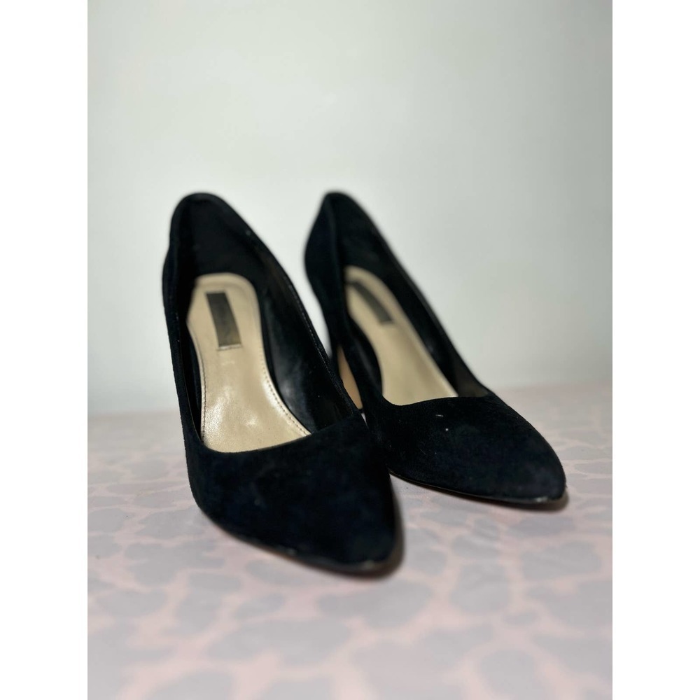 Saks Fifth Avenue Black Suede Heels​​